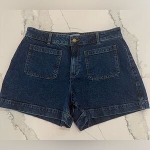 Loft-Women’s Size 10 Dark Blue Denim Shorts Mid-rise 3 1/2in inseam